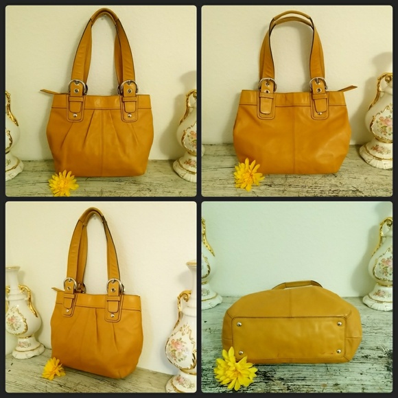 Coach Soho Mustard Brown Leather Bag F15045 - Picture 2 of 7